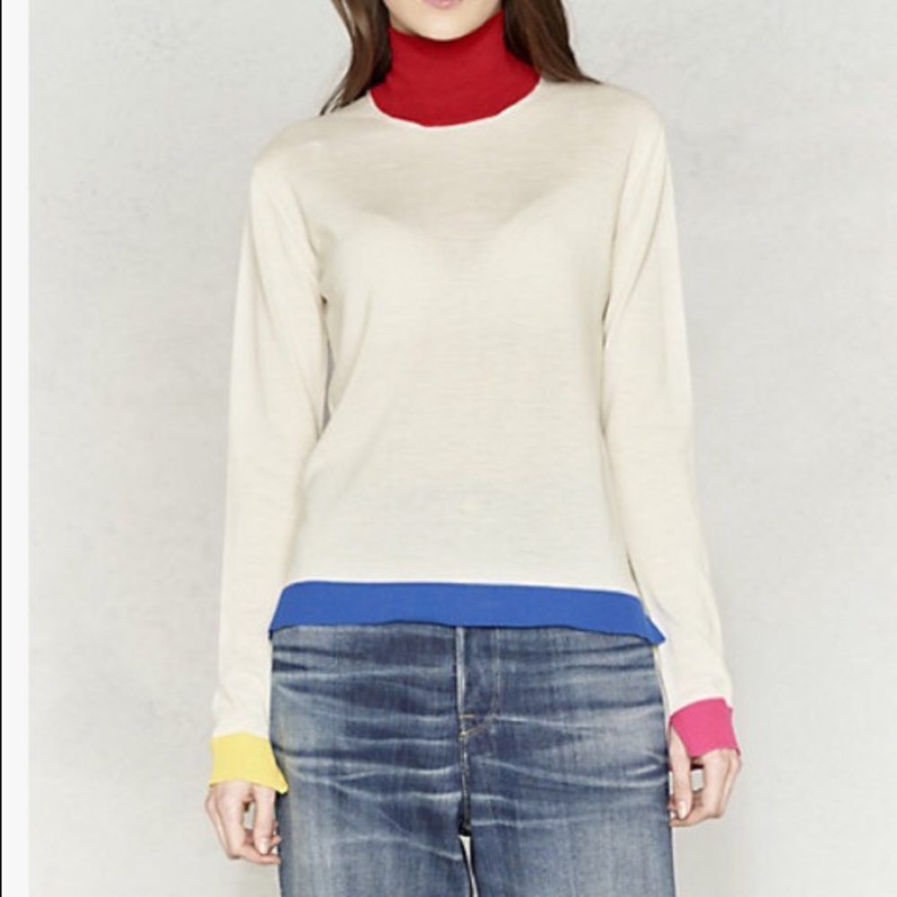 Modern ELVA color block soft wool sweater from Golden Goose - Picture 4 of 4